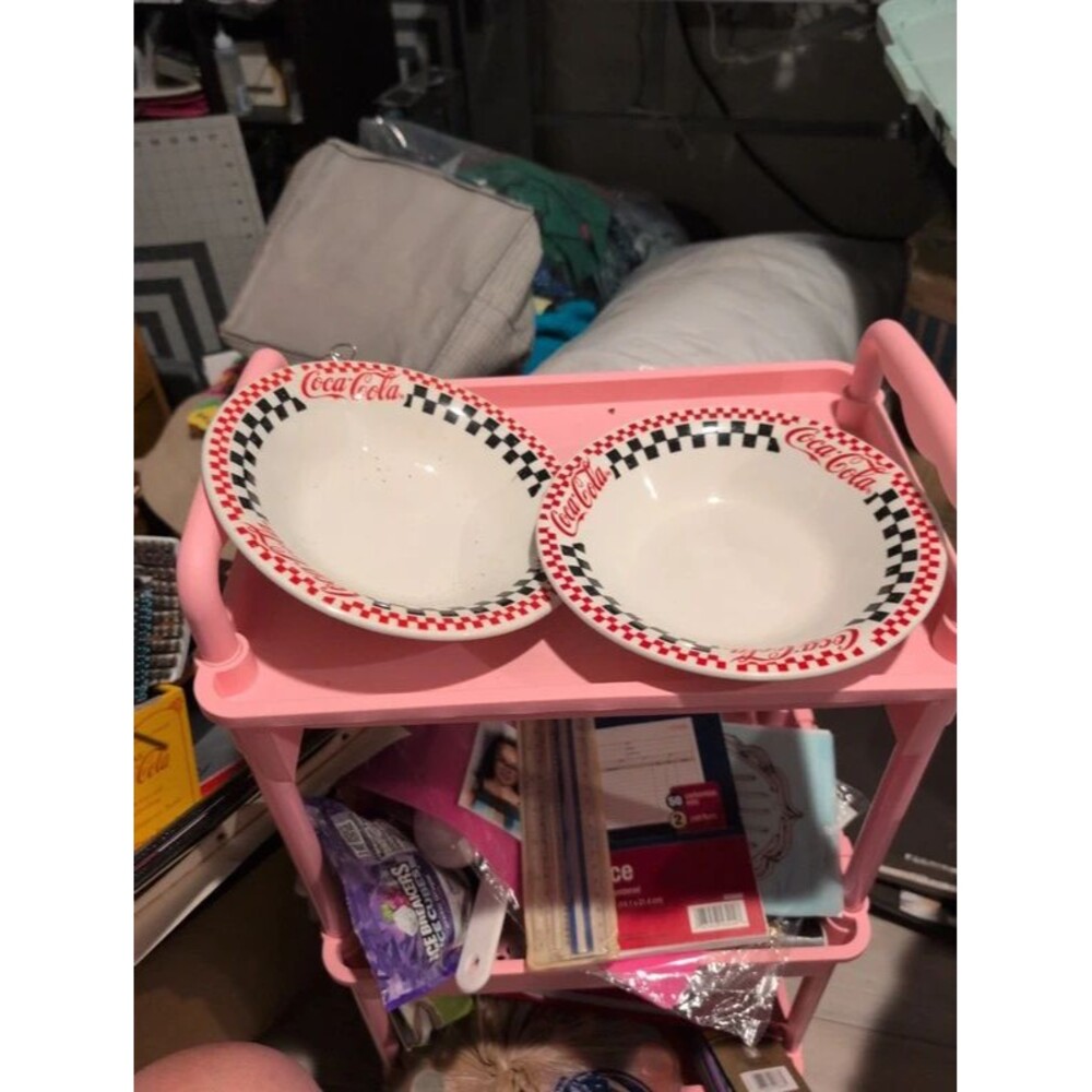Set of 2 coca-cola bowls